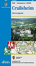 Topographische Freizeitkarte Baden-Württemberg Crailsheim, Oberes Jagsttal