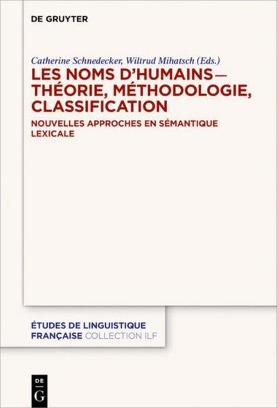 Les noms dhumains - théorie, méthodologie, classification