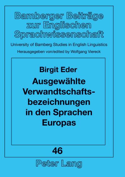 Ausgewählte Verwandtschaftsbezeichnungen in den Sprachen Europas