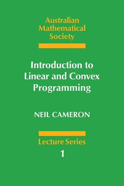 Introduction to Linear and Convex Programming