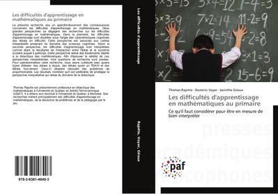 Les difficultés d’apprentissage en mathématiques au primaire