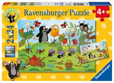 Ravensburger Kinderpuzzle - 08861 Der Maulwurf im Garten - Puzzle für Kinder ab 4 Jahren, mit 2x24 Teilen