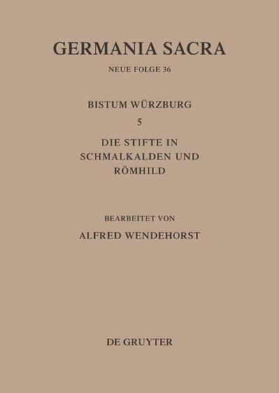 Die Bistümer der Kirchenprovinz Mainz: Das Bistum Würzburg 5: Die Stifte in Schmalkalden und Römhild