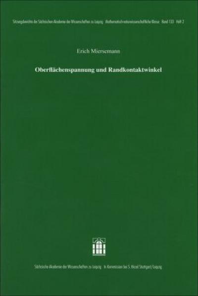 Oberflächenspannung und Randkontaktwinkel