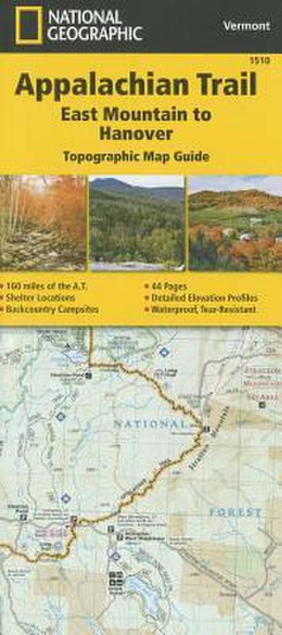 Appalachian Trail: East Mountain to Hanover Map [Vermont]