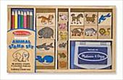 Wooden Animal Stamp Set