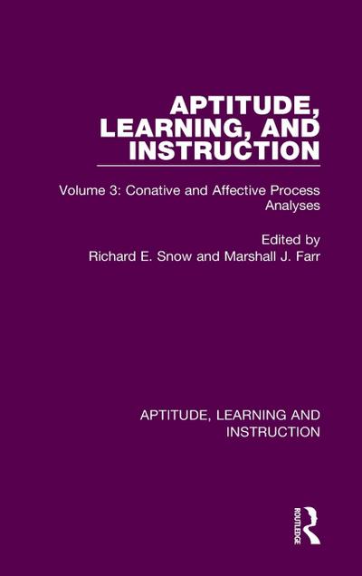 Aptitude, Learning, and Instruction