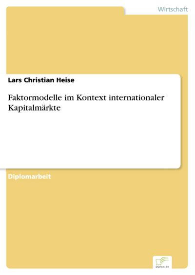 Faktormodelle im Kontext internationaler Kapitalmärkte