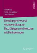 Einstellungen Personalverantwortlicher Zur BeschÃ¤ftigung Von Menschen Mit Behinderungen by Hans Klaus Paperback | Indigo Chapters