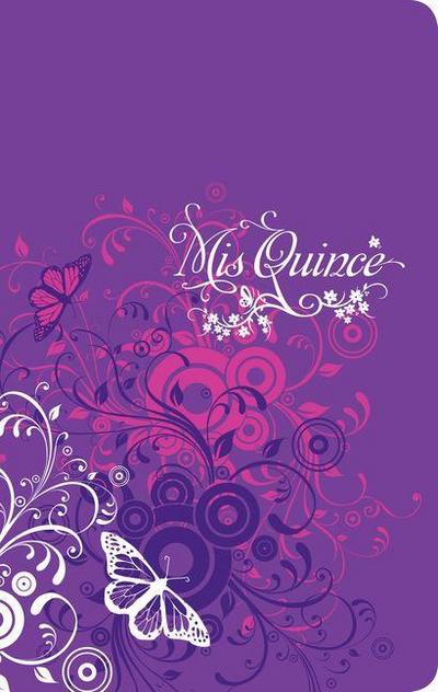 Rvr 1960 Biblia MIS Quince, Amatista Con Mariposas Símil Piel