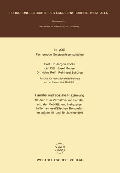 Familie und soziale Plazierung