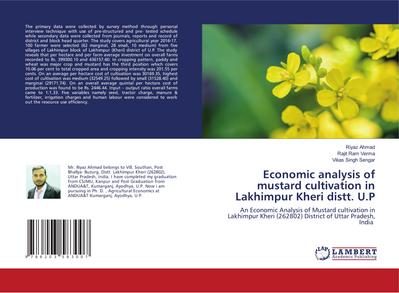 Economic analysis of mustard cultivation in Lakhimpur Kheri distt. U.P