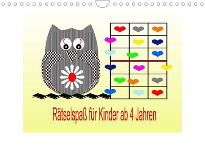 Rätselspaß für Kinder ab 4 Jahren (Wandkalender 2023 DIN A4 quer)