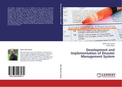 Development and Implementation of Disaster Management System