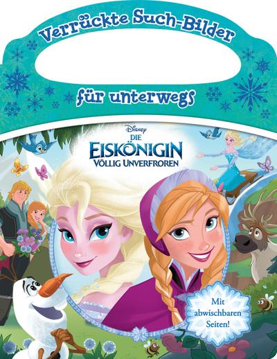 Disney Die Eiskönigin - Verrückte Such-Bilder für unterwegs - Wimmelbuch - Pappbilderbuch mit Stift und abwischbaren Seiten ab 3 Jahren - PI Kids