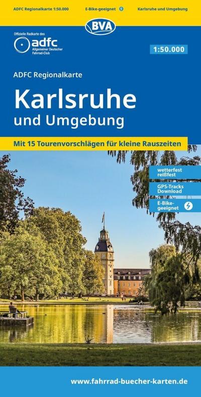 BVA ADFC Regionalkarte Karlsruhe und Umgebung 1:50.000