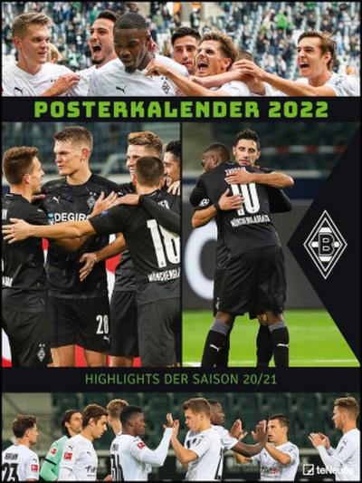 Borussia Mönchengladbach 2022 - Wandkalender XL - Fußballkalender - Fankalender - 48x64 - Sport