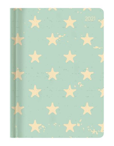 Ladytimer Grande Stars 2021 - Taschen-Kalender A5 (15x21 cm) - Sterne - Notiz-Buch - Weekly - 128 Seiten - Alpha Edition