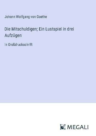 Die Mitschuldigen; Ein Lustspiel in drei Aufzügen
