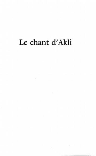 Chant d’Akli