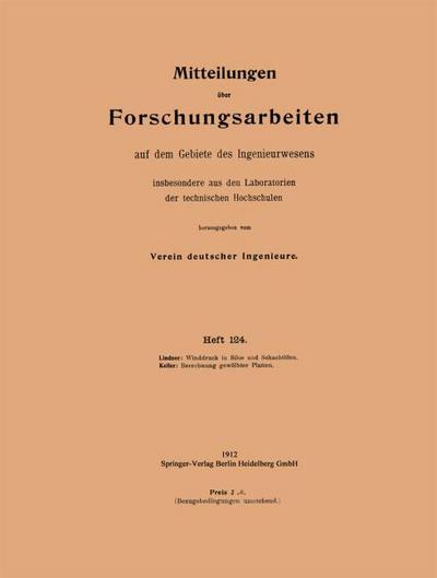 Winddruck in Silos und Schachtöfen.Berechnung gewölbter Platten