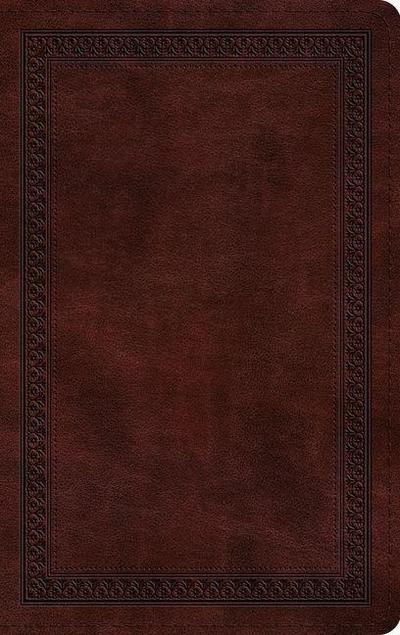 ESV Thinline Bible, Red Letter (Trutone, Mahogany, Border Design)