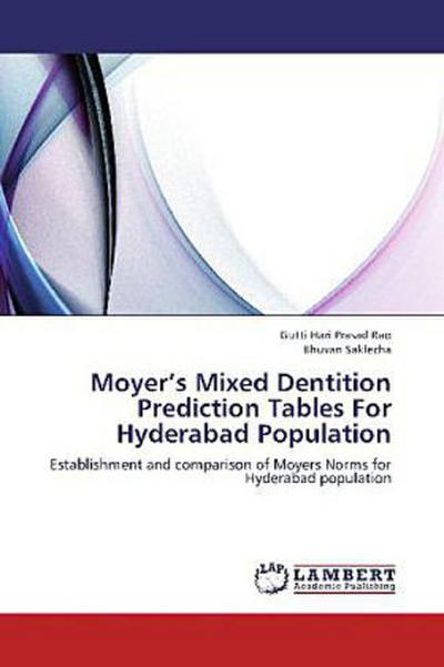 Moyer’s Mixed Dentition Prediction Tables For Hyderabad Population