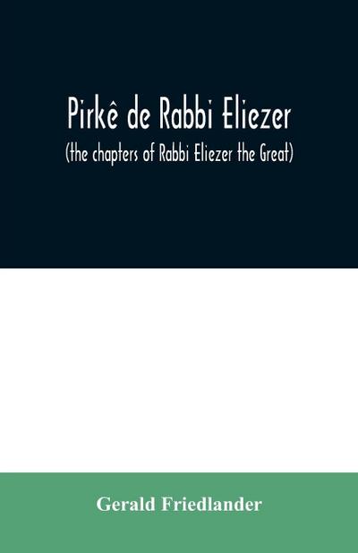 Pirkê de Rabbi Eliezer