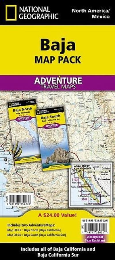 Baja [map Pack Bundle] - National Geographic Maps - Adventure