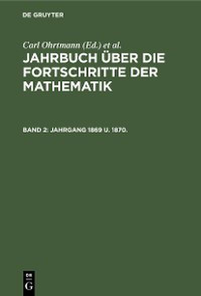 Jahrgang 1869 u. 1870.