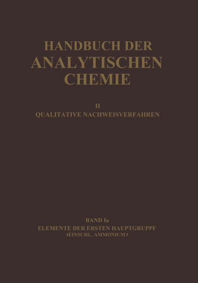 Elemente der Ersten Hauptgruppe Einschl. Ammonium