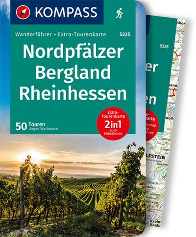 KOMPASS Wanderführer Nordpfälzer Bergland, Rheinhessen, 50 Touren