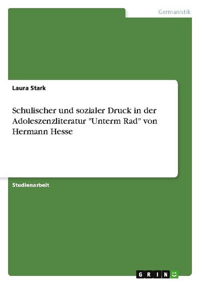 Schulischer und sozialer Druck in der Adoleszenzliteratur "Unterm Rad" von Hermann Hesse