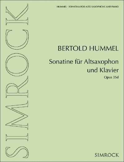 Sonatine op.35dfür Altsaxophon und Klavier