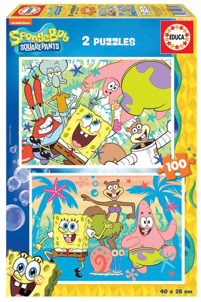 Educa - Spongebob Schwammkopf - Puzzle 2x100 Teile