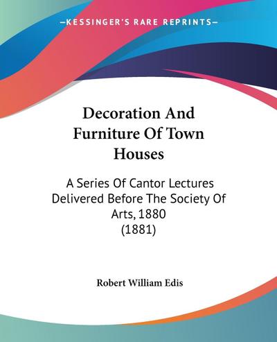 Decoration And Furniture Of Town Houses