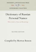Dictionary of Russian Personal Names