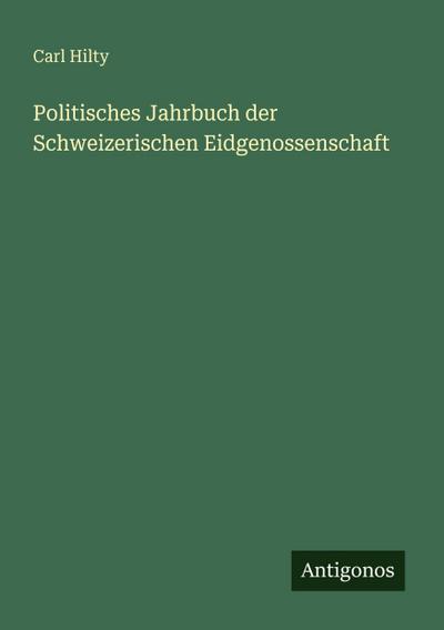 Politisches Jahrbuch der Schweizerischen Eidgenossenschaft