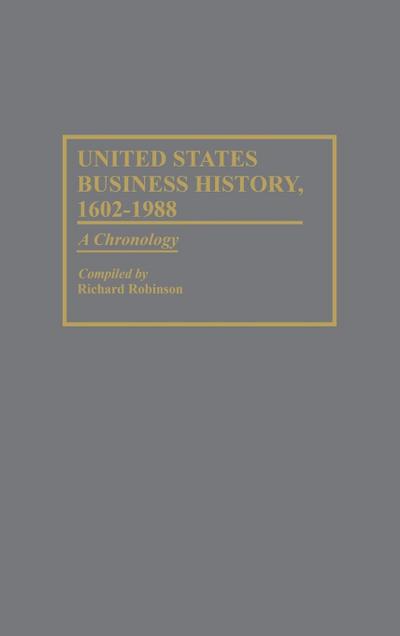 United States Business History, 1602-1988
