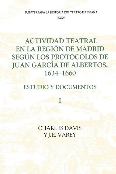 Actividad Teatral En La Region de Madrid Segun Los Protocolos de Juan Garcia de Albertos, 1634-1660