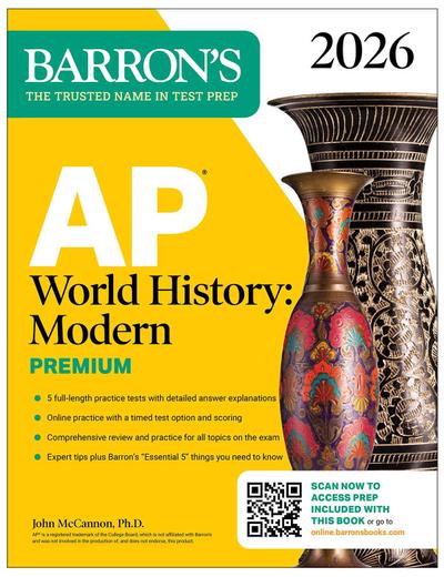 AP World History: Modern Premium, 2026: Prep Book with 5 Practice Tests + Comprehensive Review + Online Practice