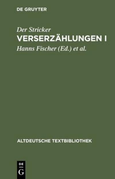 Verserzählungen. Tl.1