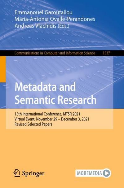 Metadata and Semantic Research