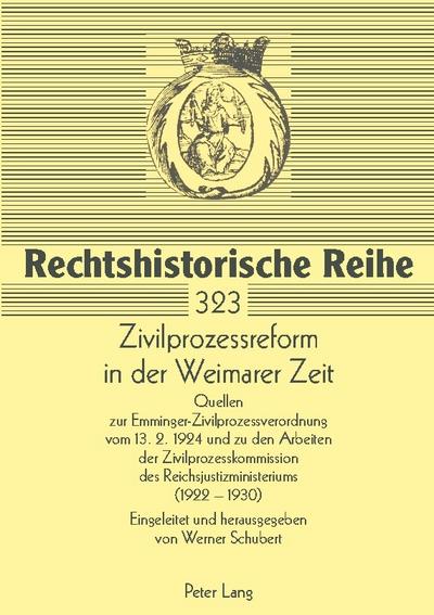 Zivilprozessreform in der Weimarer Zeit