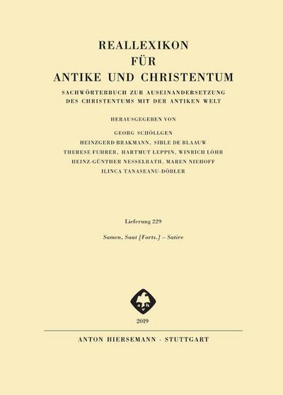 Reallexikon für Antike und Christentum