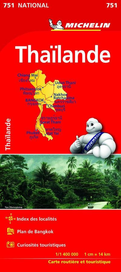 Thailand - Michelin National Map 751   1:1 400 000
