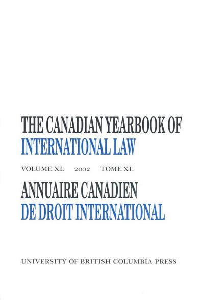 The Canadian Yearbook of International Law, Vol. 40, 2002
