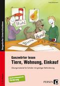 Ganzwörter lesen: Tiere, Wohnung, Einkauf