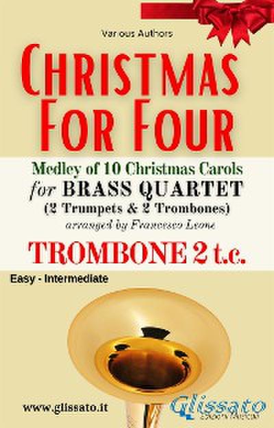 Bb Trombone 2 treble clef part - Brass Quartet Medley "Christmas for Four"