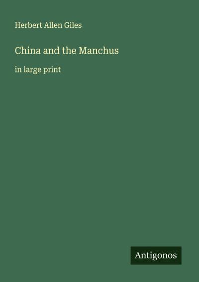 China and the Manchus